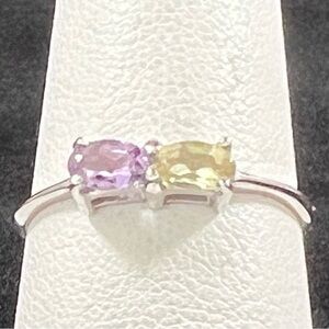 Amethyst & Topaz Sterling Silver Ring